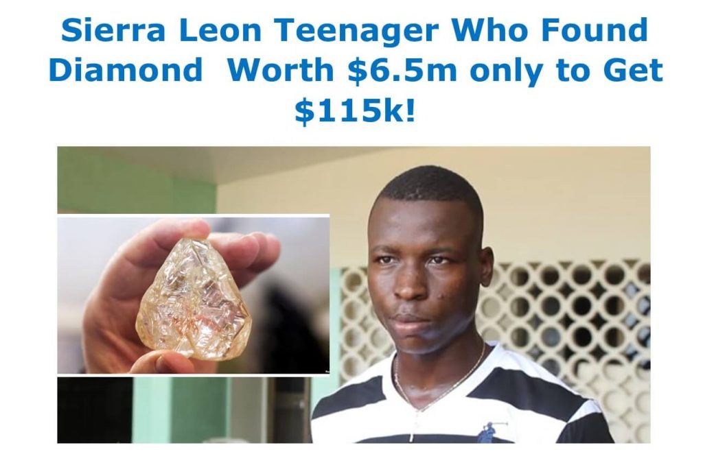 Komba JohnBull Sierra Leon Teenager who found Peace Diamond